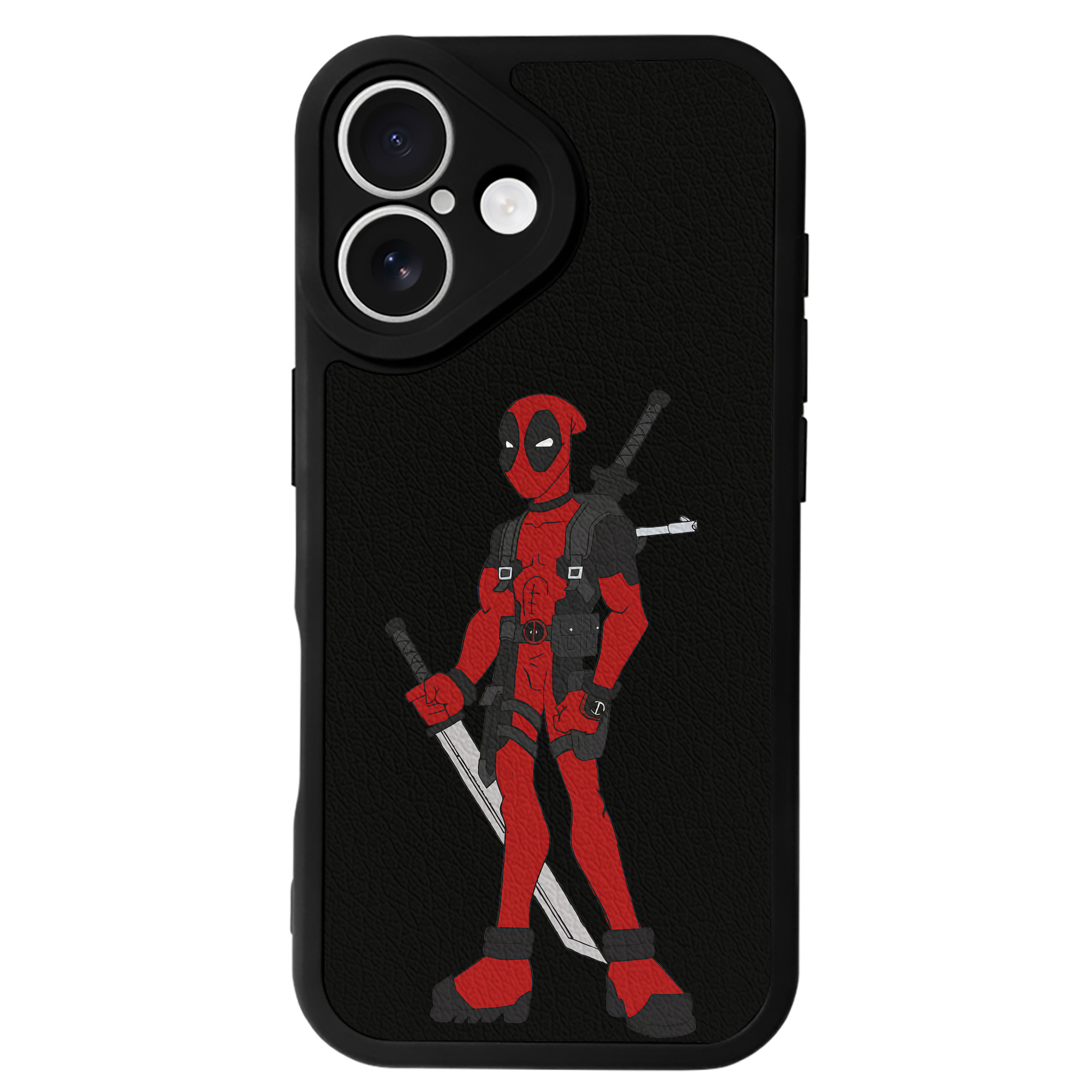 （画像用） Deadpool デッドプール 【iPhone 16シリーズ対応】シリコンスマホケース（レザー調） 材質：シリコン